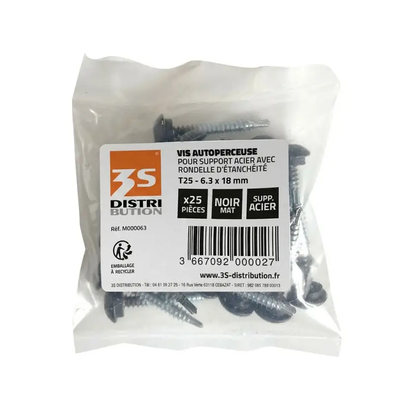 Fixations auto-perceuses 4,8 × 38 mm support bois — vue 3