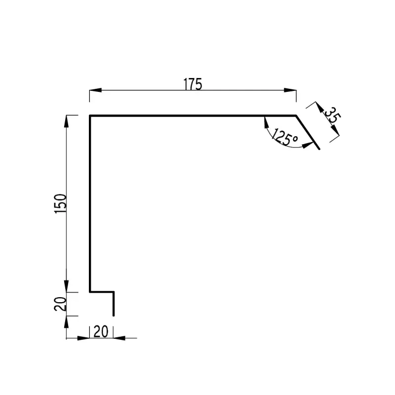 Bande de rive Imitation Zinc La Parisienne — vue 3